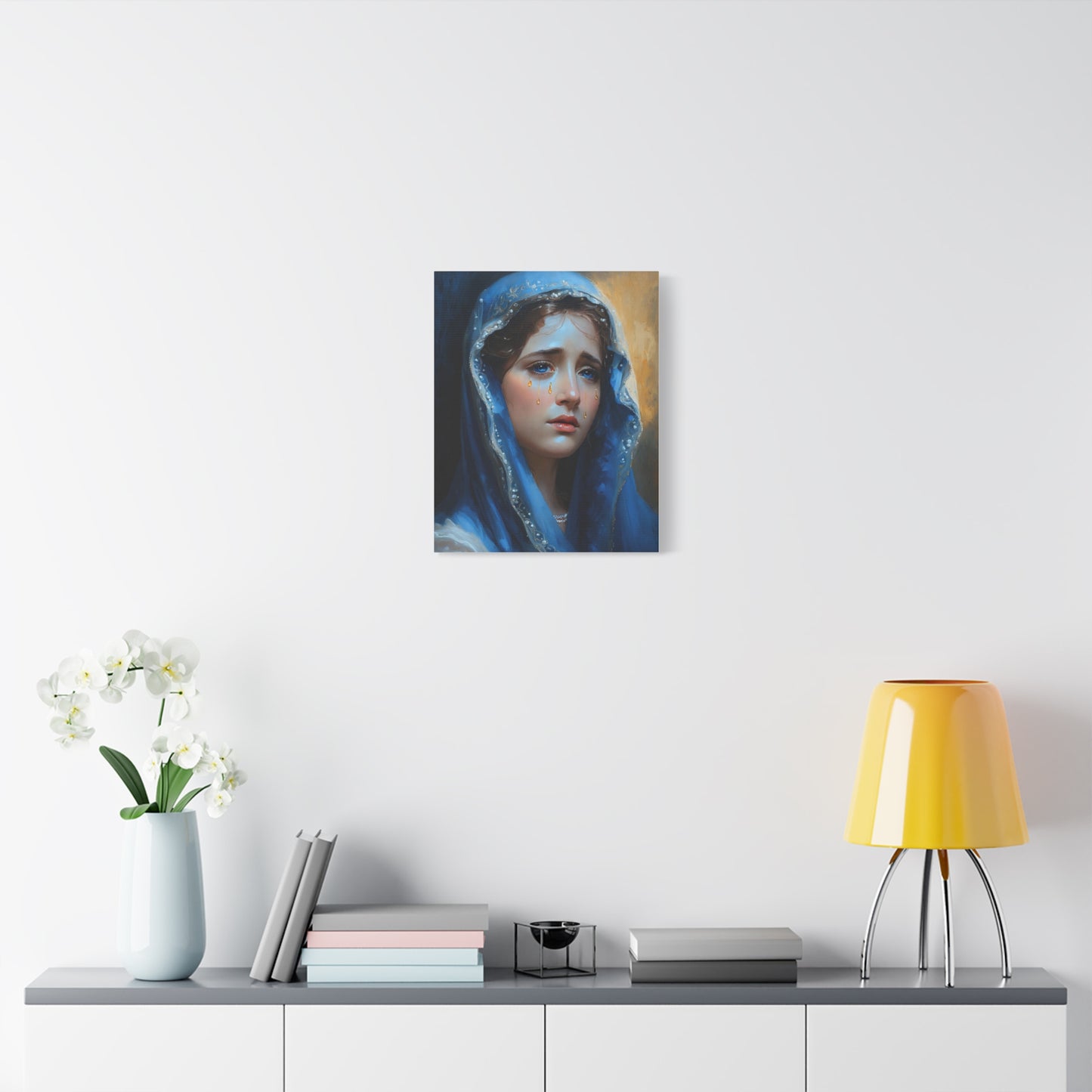 Our Lady of Sorrows Catholic Art, Mother Mary Home Decor Canvas Print - Ships From USA