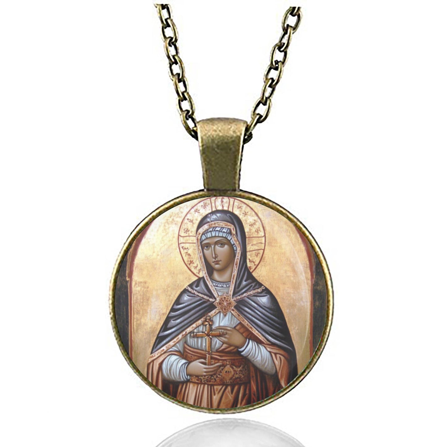 St. Priscilla / Prisca  - Patron Saint Medal Pendant Necklace