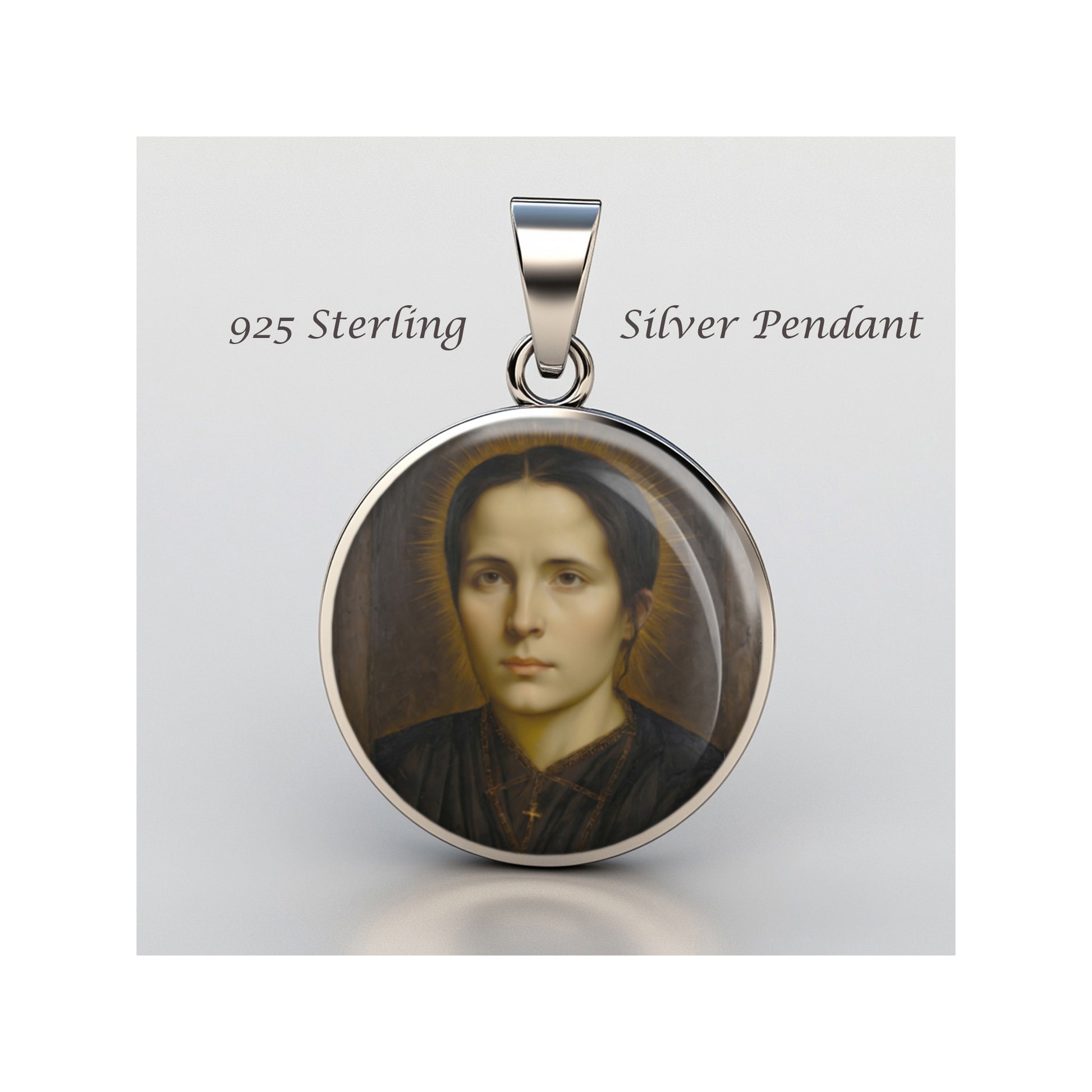Saint Edvige Carboni Mystics Of The Church Catholic sterling silver 925  Medal image 0