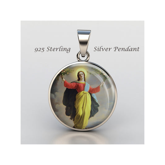 Saint Bibiana Bibiane Viviana Or Vivian sterling silver 925 Christian Medal image 0
