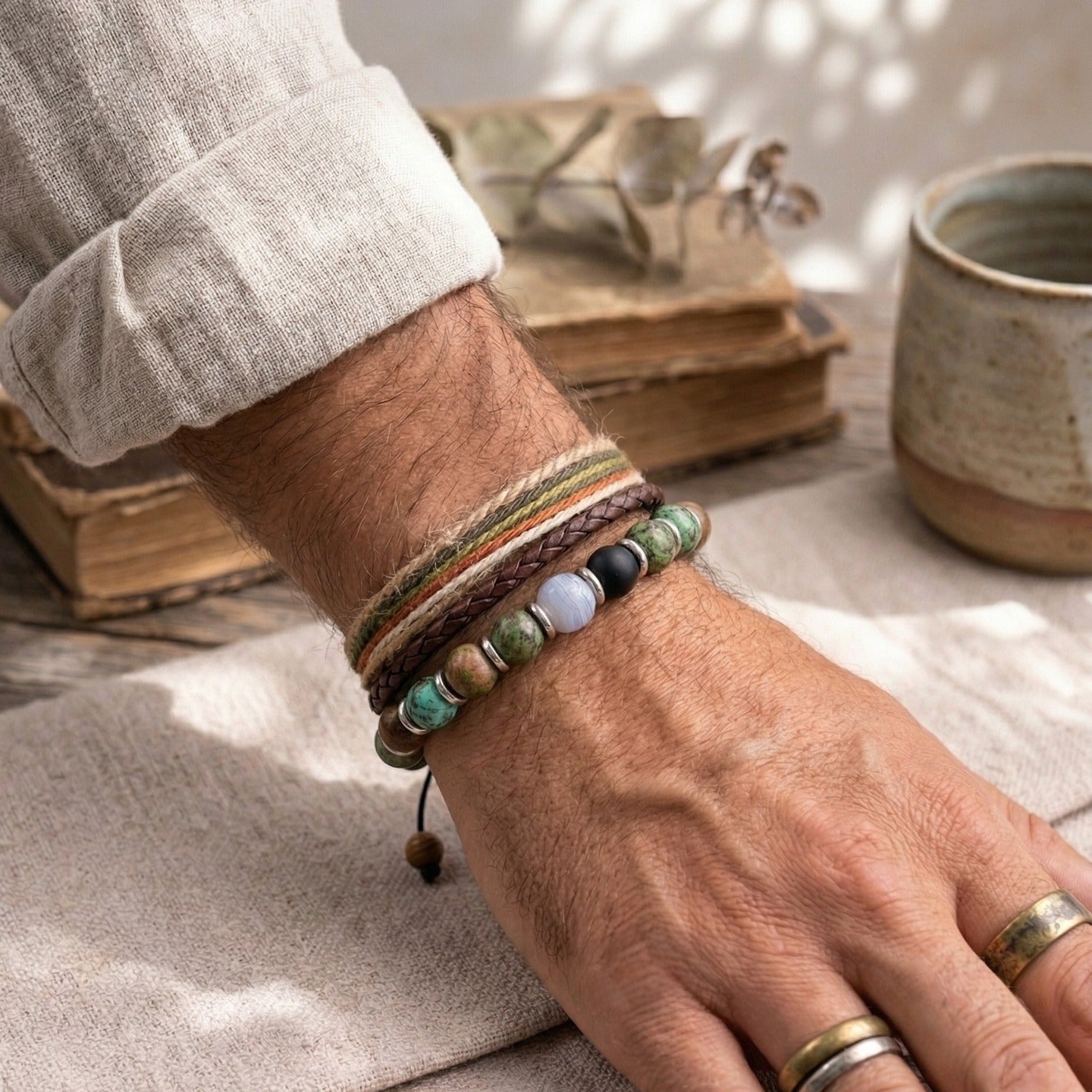 Earth Harmony: A Natural Balance of Stone, Wood, and Spirit