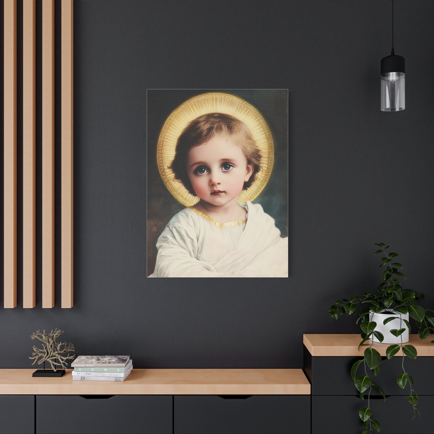 Jesus Child Catholic Canvas Wall Art, Christian Decor