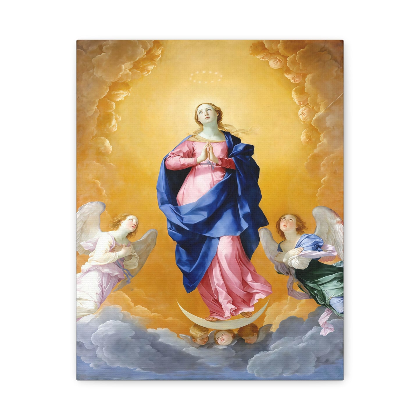 Ready To Hang - Mother Mary Immaculate Conception Our Lady Catholic Canvas Wall Art, Christian Decor