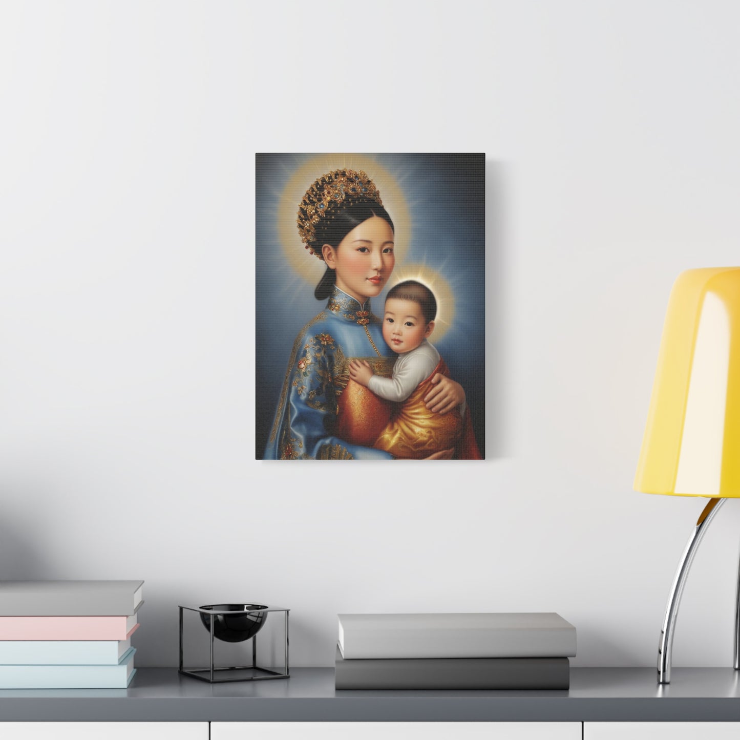 Our Lady of China Virgin Mary Catholic Canvas Wall Art, Christian Decor