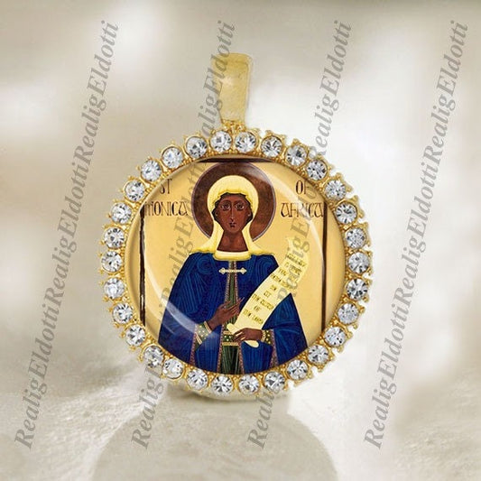 St Monica of Africa Catholic Gold Tone Medal Christian Religious Jewelry