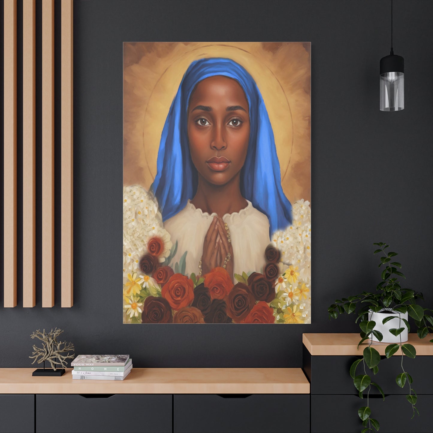Our Lady of Kibeho Catholic Canvas Wall Art, Christian Decor