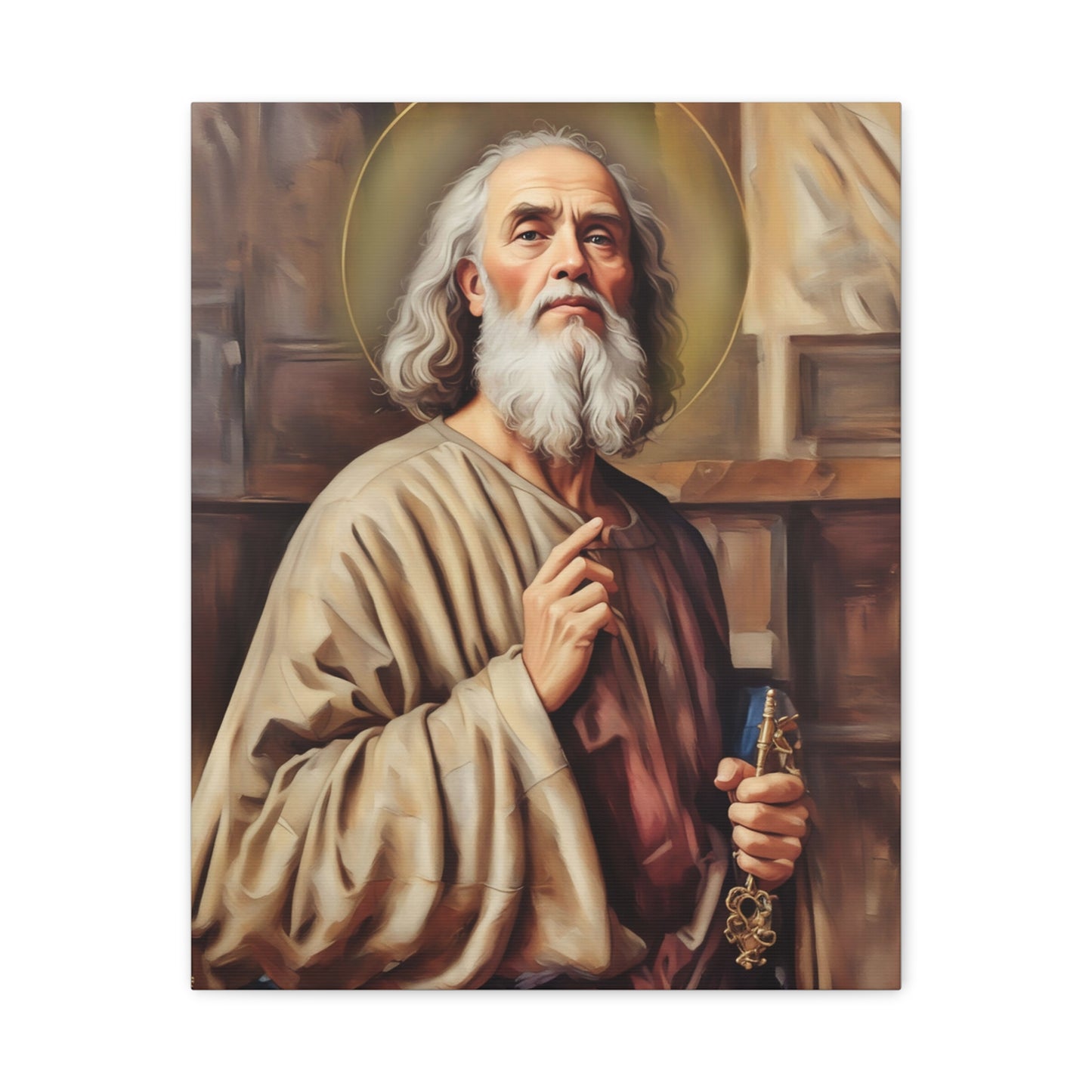 Ready to Hang - St. Peter the Apostle Catholic Canvas Wall Art, Christian Decor
