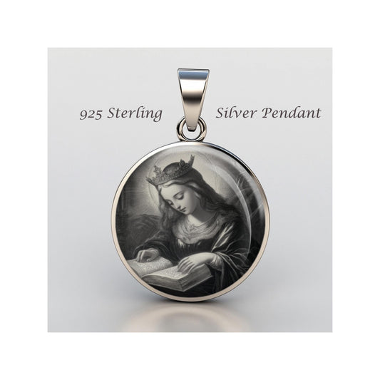 Saint Margaret Of Scotland  Religious Devotional sterling silver 925 Christian Medal Patron