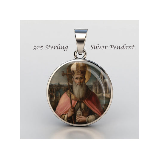 Saint Maternus Of Cologne Religious Devotional sterling silver 925 Christian Medal Patron