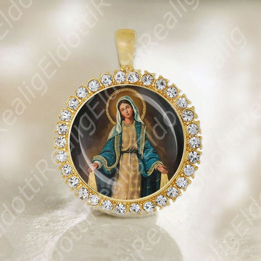 Immaculate Mary Holy Virgin Mother Medal Catholic Miraculous Religious Jewelry