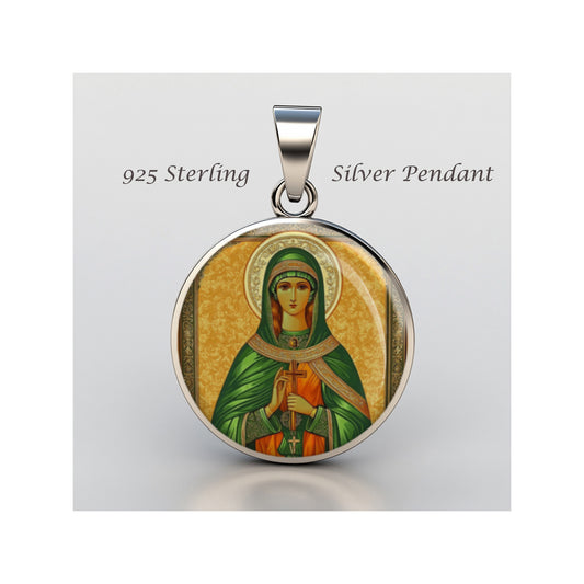 Saint Julia Of Carthage Catholic sterling silver 925 Christian Medal Patron image 0