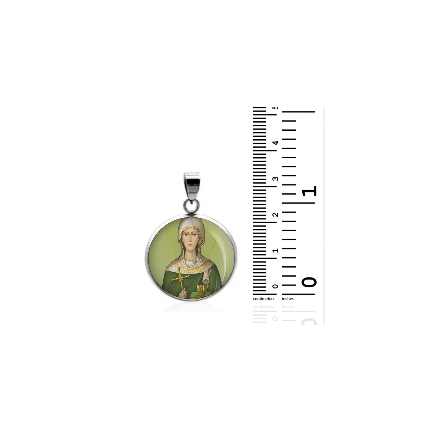 Saint Audrey Aethelthryth Of Ely Religious Devotional sterling silver 925 Christian Medal