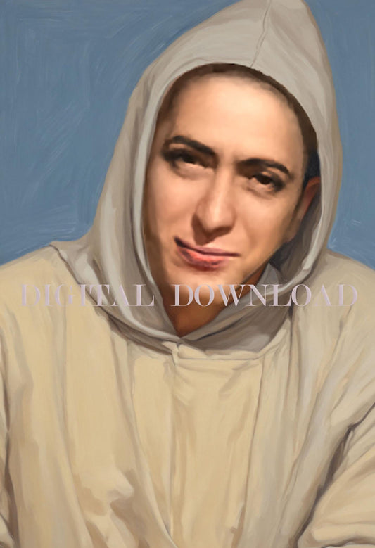 Saint Brother Rafael Arnaiz Baron  Art Digital Image Catholic Saint Print image 0