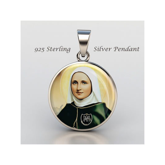 Saint Laura Montoya Catholic sterling silver 925 Christian Medal Patron Pendant image 0