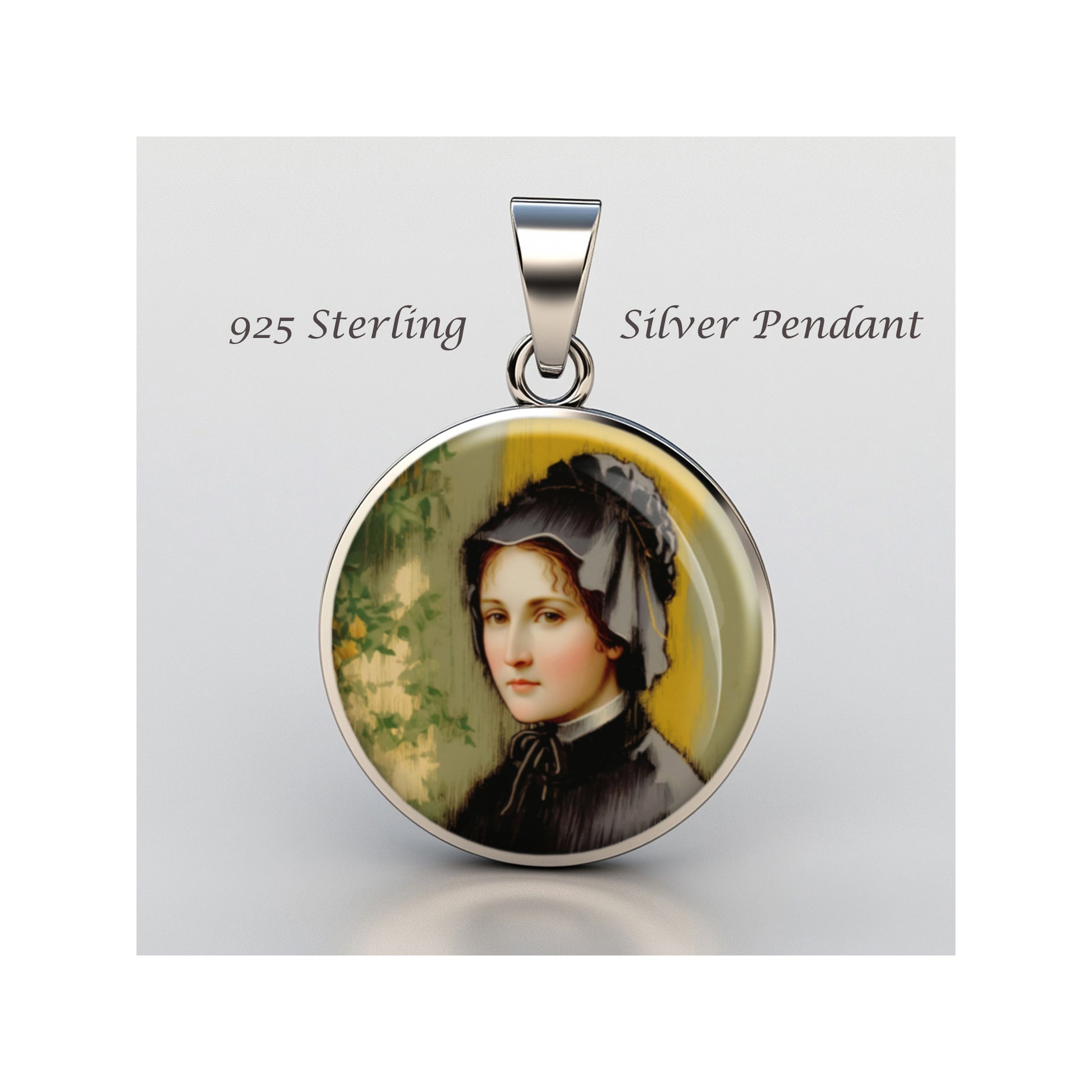 Saint Elizabeth Ann Seton Catholic sterling silver 925 Christian Medal Patron image 0