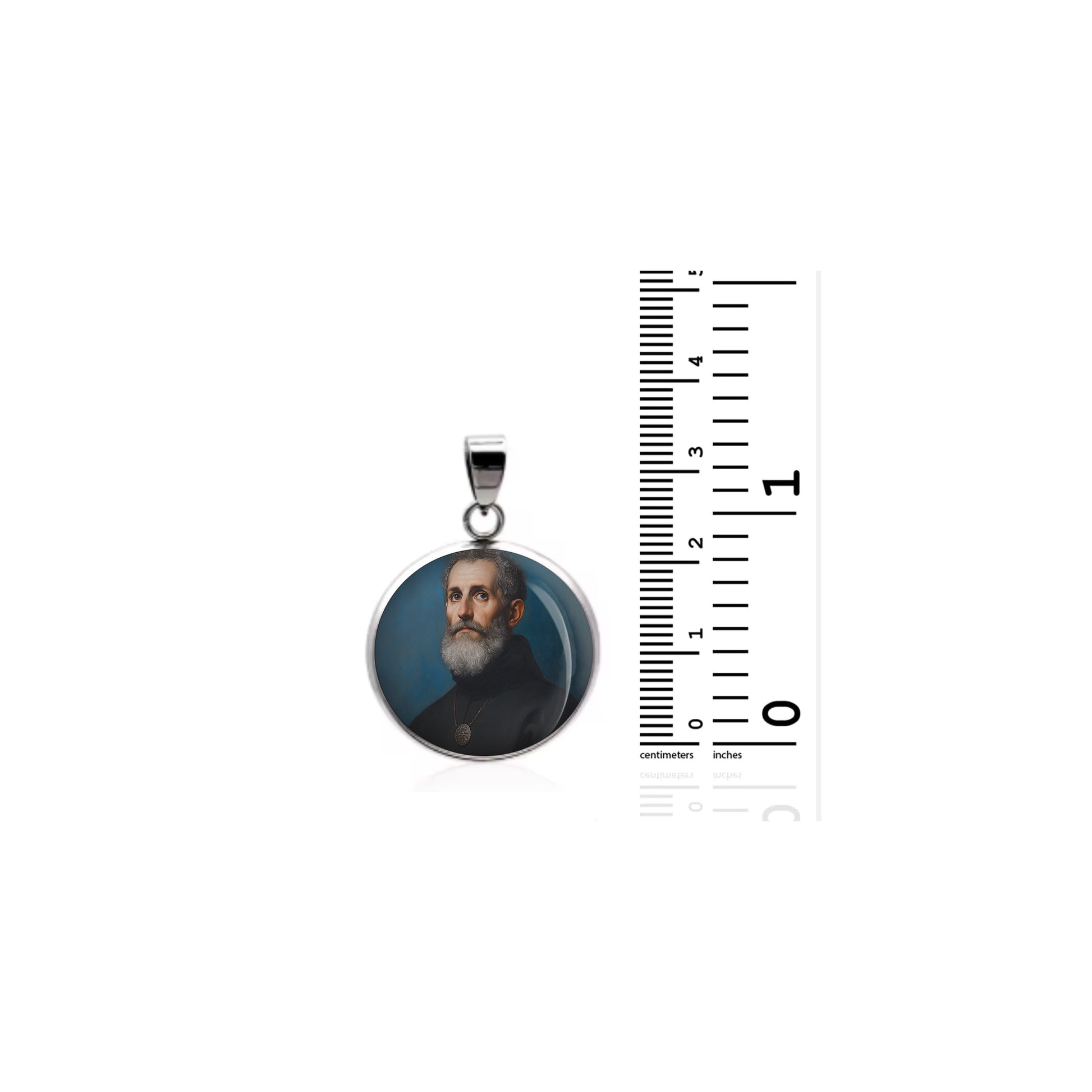 Saint Polish Andrew Bobola Catholic sterling silver 925 Christian Medal Patron image 1