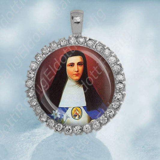 Mother Mariana de Jesus Torres Catholic Christian Medal Pendant Patron Saint Religious Silver Tone