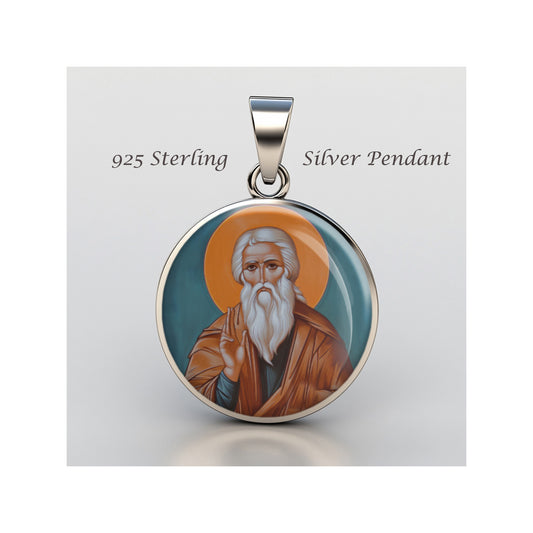 Saint Lazarus Of Murom Catholic sterling silver 925 Christian Medal Patron image 0