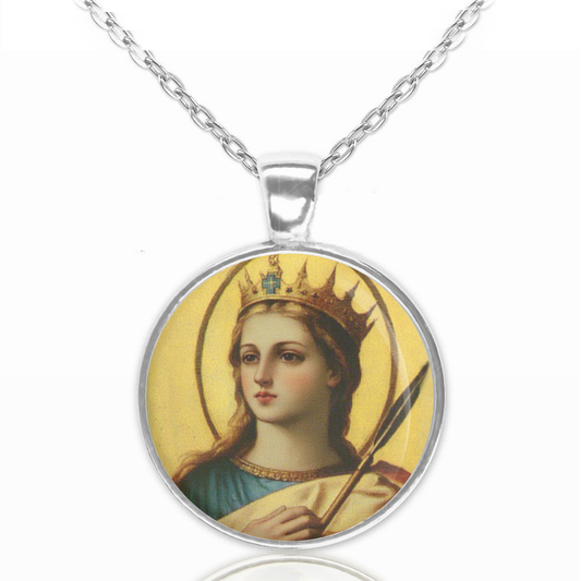 St. Ursula Necklace Catholic Saint Pendant Medal image 0