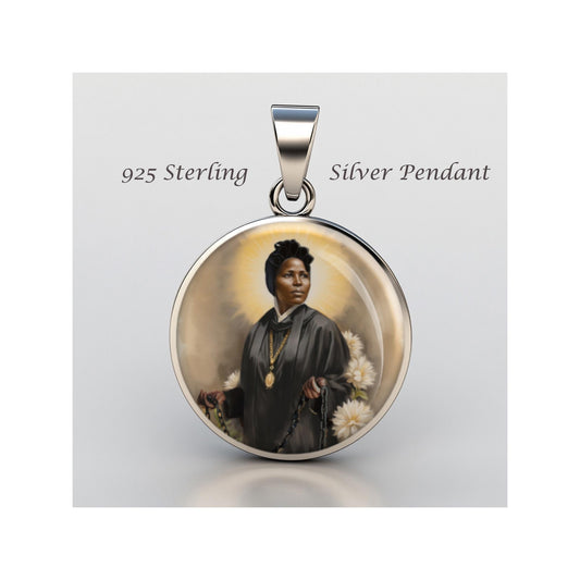 Saint Josephine Bakhita Religious Christian sterling silver 925 Christian Medal Patron
