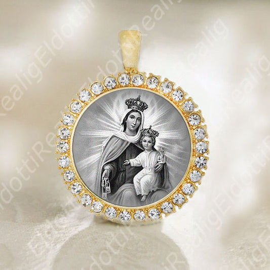 Our Lady of Mount Carmel Medal Catholic Maria del Carmen Pendant Jewelry NEW.