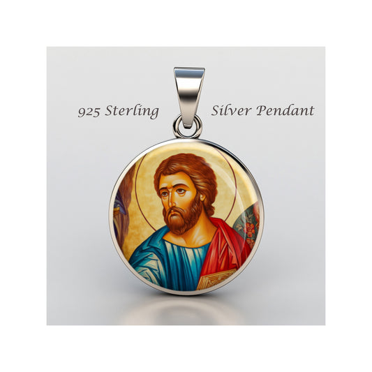 Saint Philip The Deacon Catholic sterling silver 925 Christian Medal Patron image 0