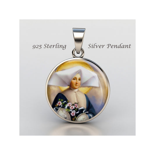 Saint Catherine Laboure Catholic sterling silver 925 Christian Medal Patron image 0
