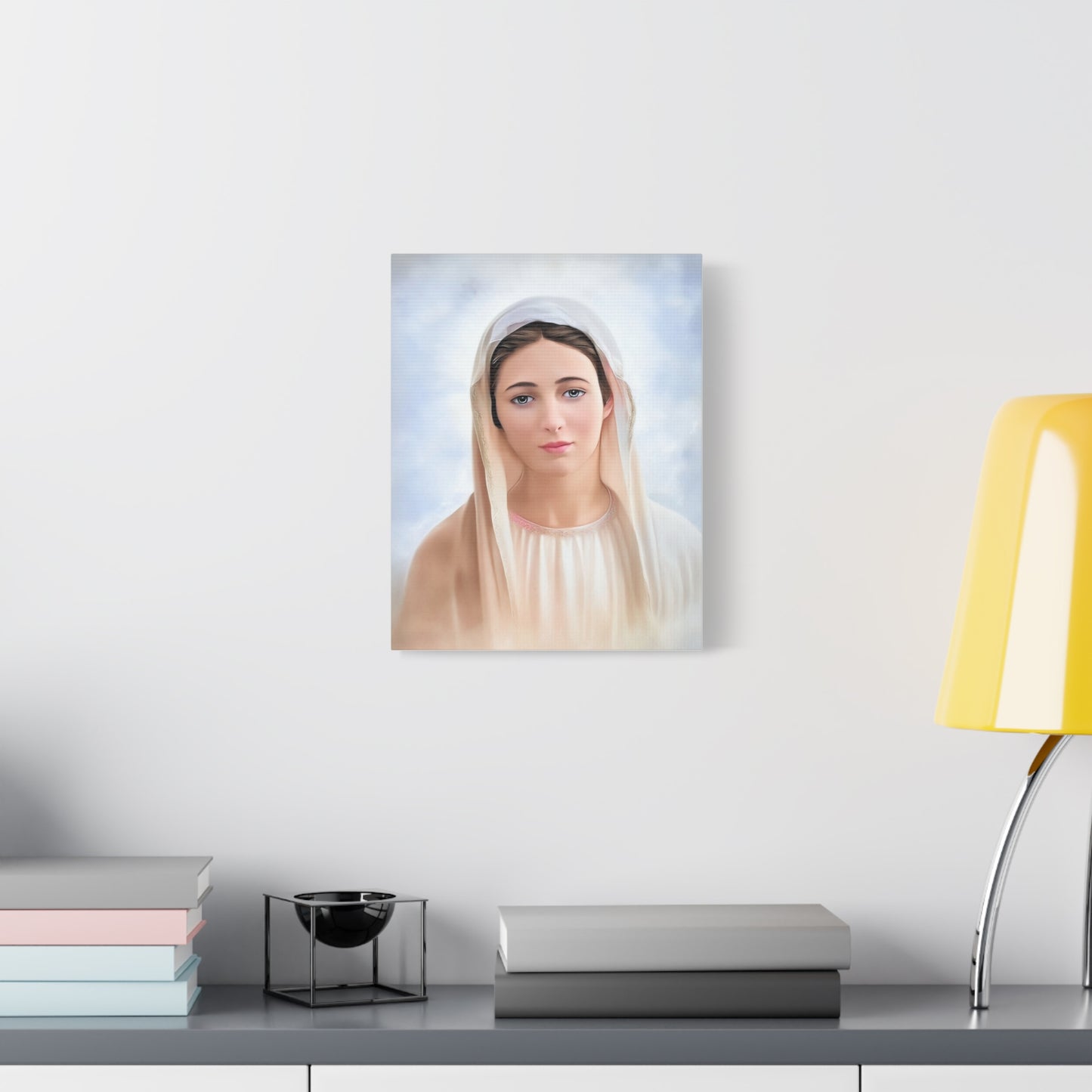 Our Lady Mary Medjugorje Catholic Canvas Wall Art, Christian Decor