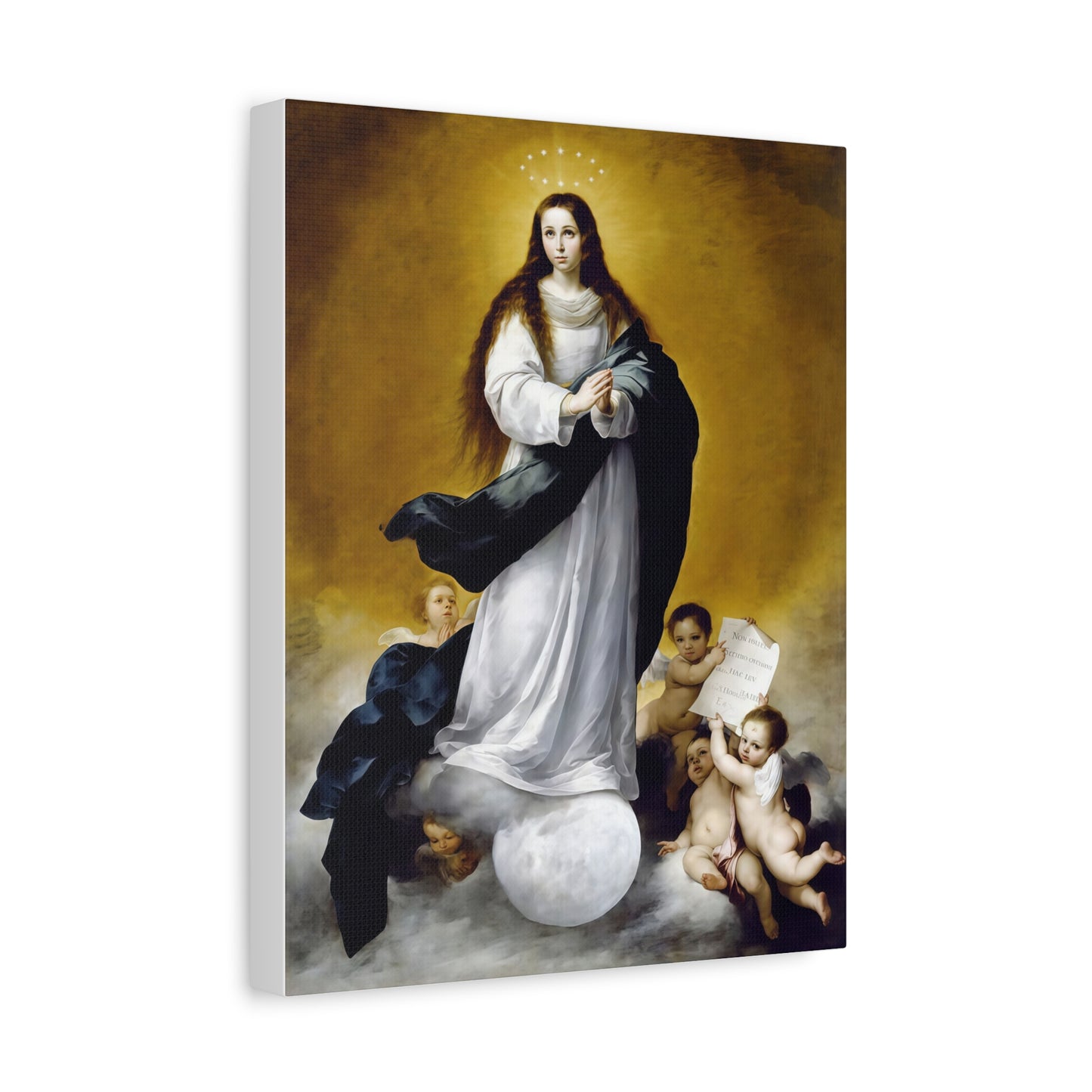 Ready To Hang - Mother Mary Immaculate Conception Catholic Canvas Wall Art, Christian Decor Ships from USA