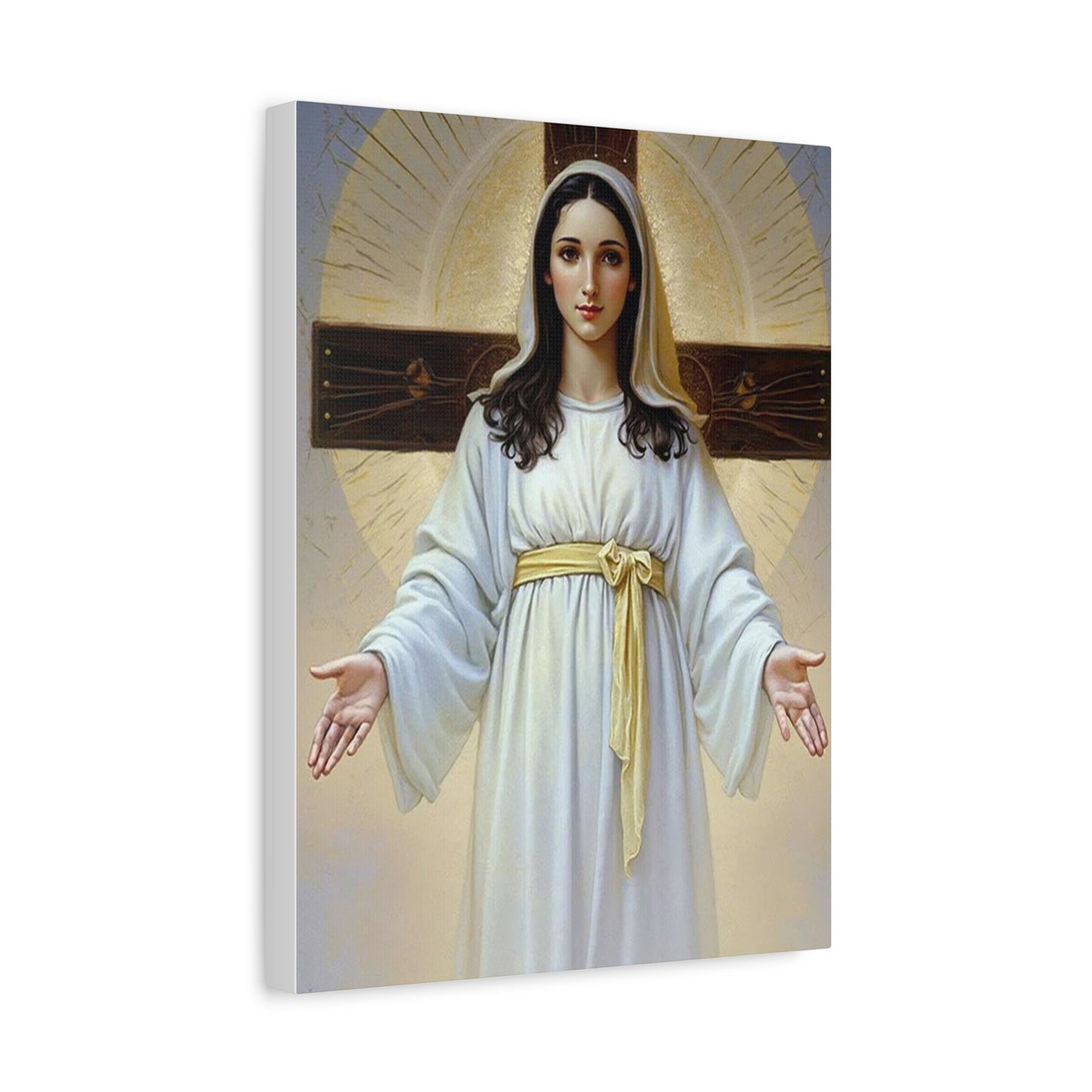 Ships from USA - Our Lady of All Nation - Mother Mary Catholic Canvas Wall Art, Christian Decor