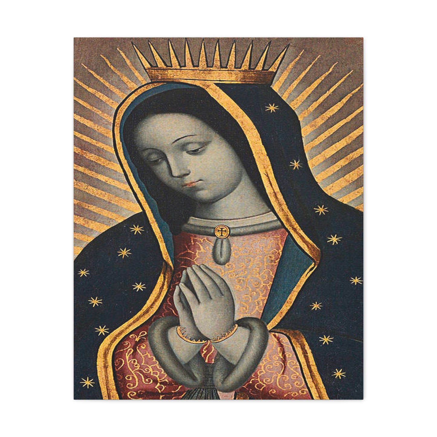 Virgin Of Guadalupe Catholic HQ Print on Canvas Ready To Hang - Virgin Mary Canvas
