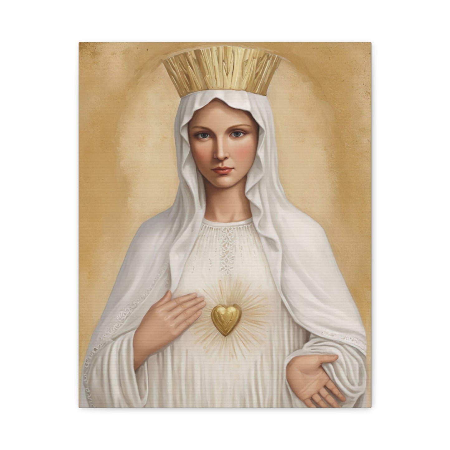 Our Lady Mother Mary Beauraing Canvas Print, Catholic Decor Wall, Gift Religious Christian