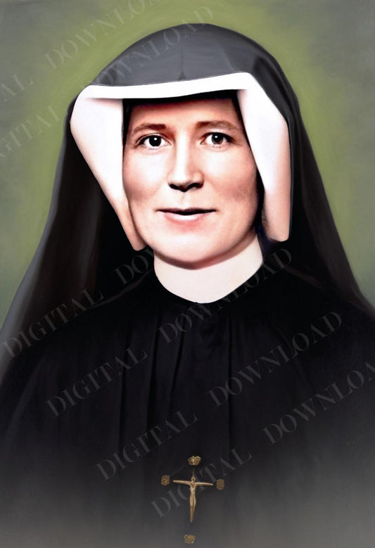 Maria Faustyna Faustina Kowalska of the Blessed Sacrament Art Digital  Print image 0