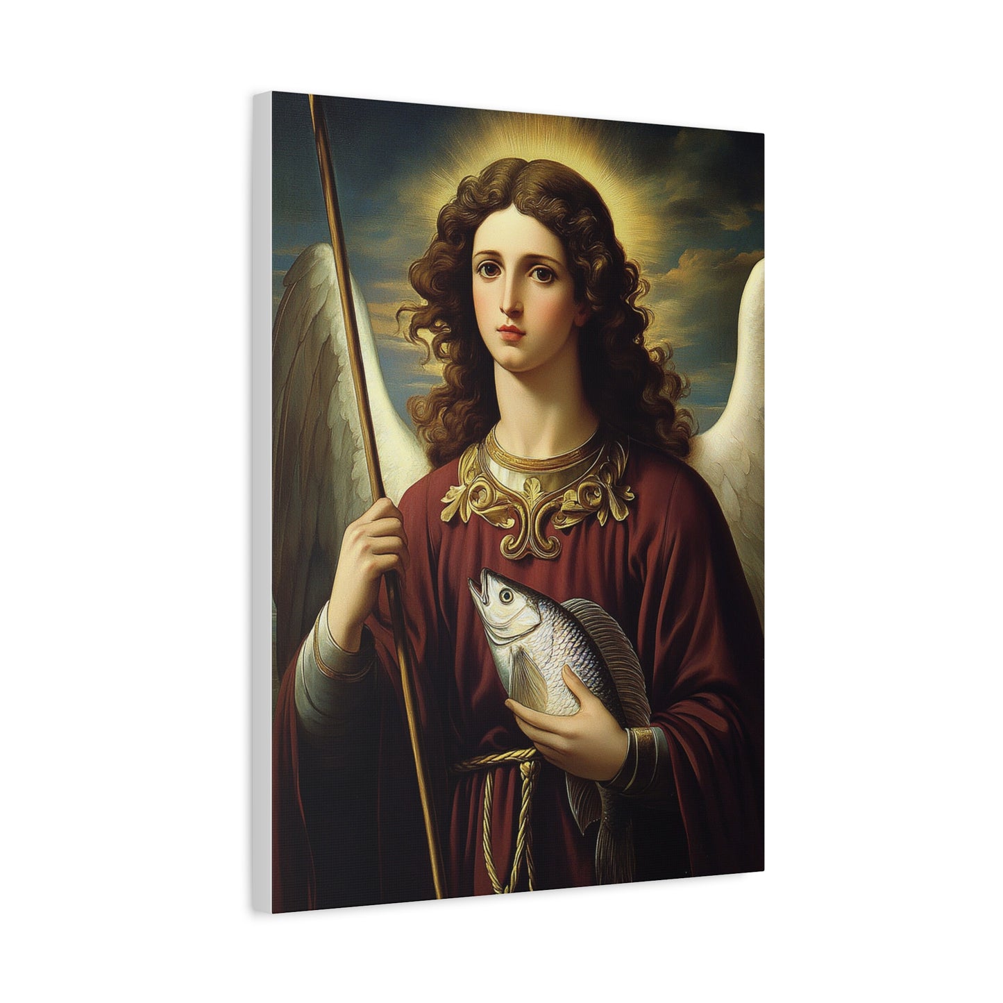 Ready To Hang - St. Rapahel the Archangel Catholic Canvas Wall Art, Christian Decor