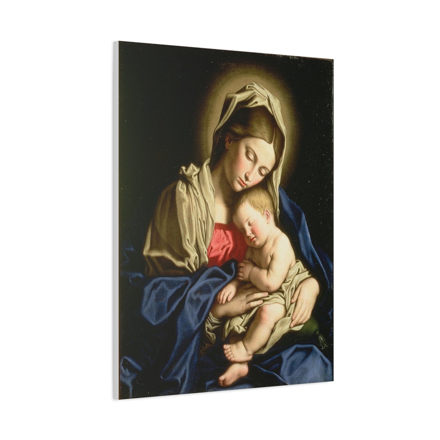Madonna And Child Catholic HQ Print on Canvas Ready To Hang - Virgin Mary Canvas