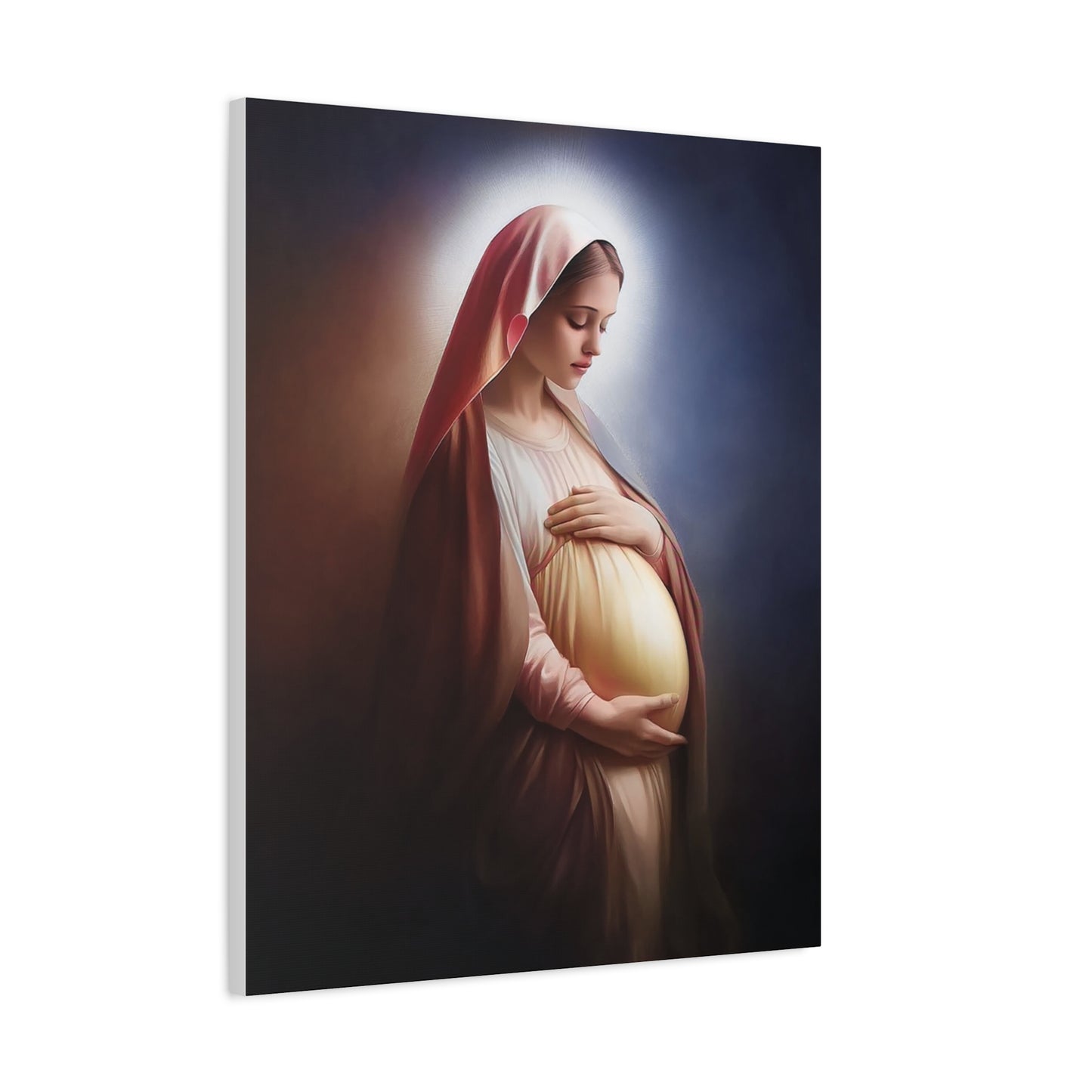 Ready To Hang - Pregnant Mother Mary Catholic Canvas Wall Art, Christian Decor
