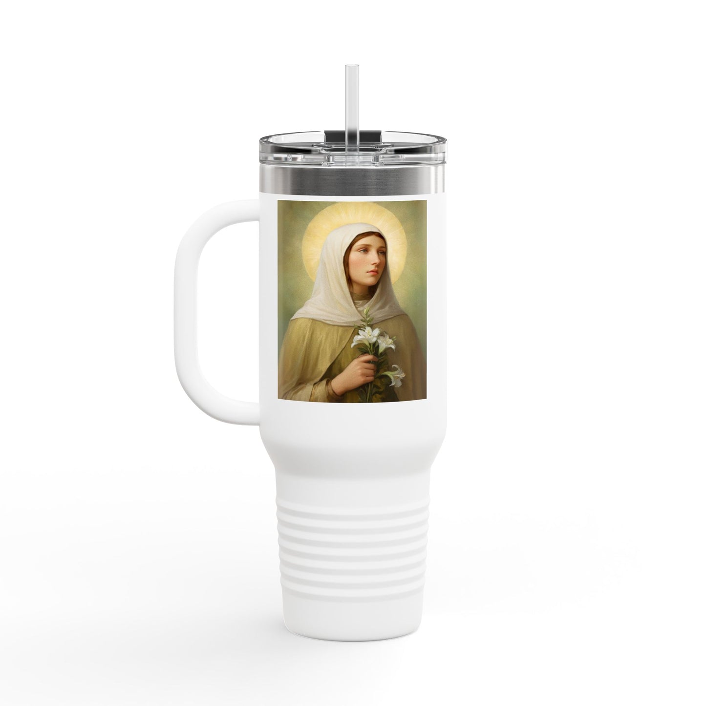 St.Ada Insulated Travel Mug - Perfect for Nature Lovers, Faith, Spiritual Gifts 40oz