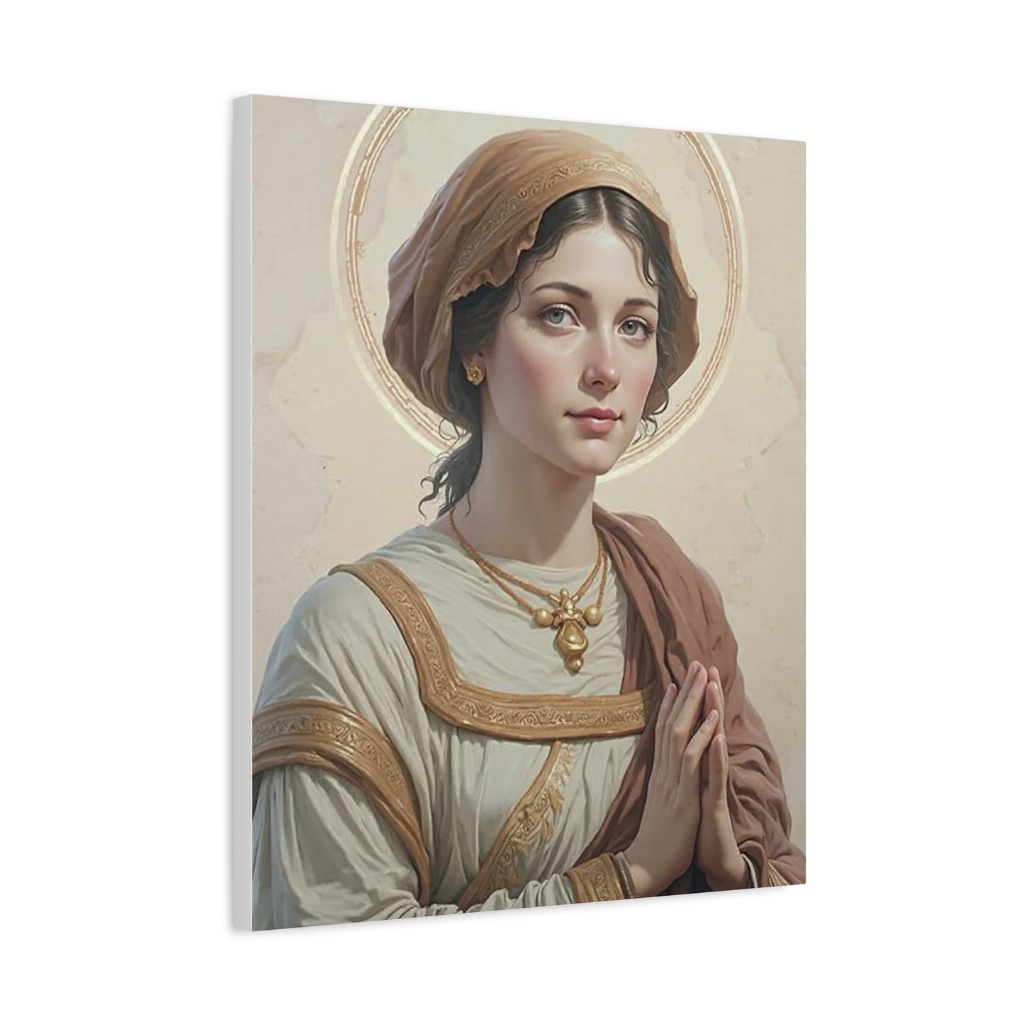 St. Flavia Domitilla Catholic Canvas Wall Art, Christian Decor