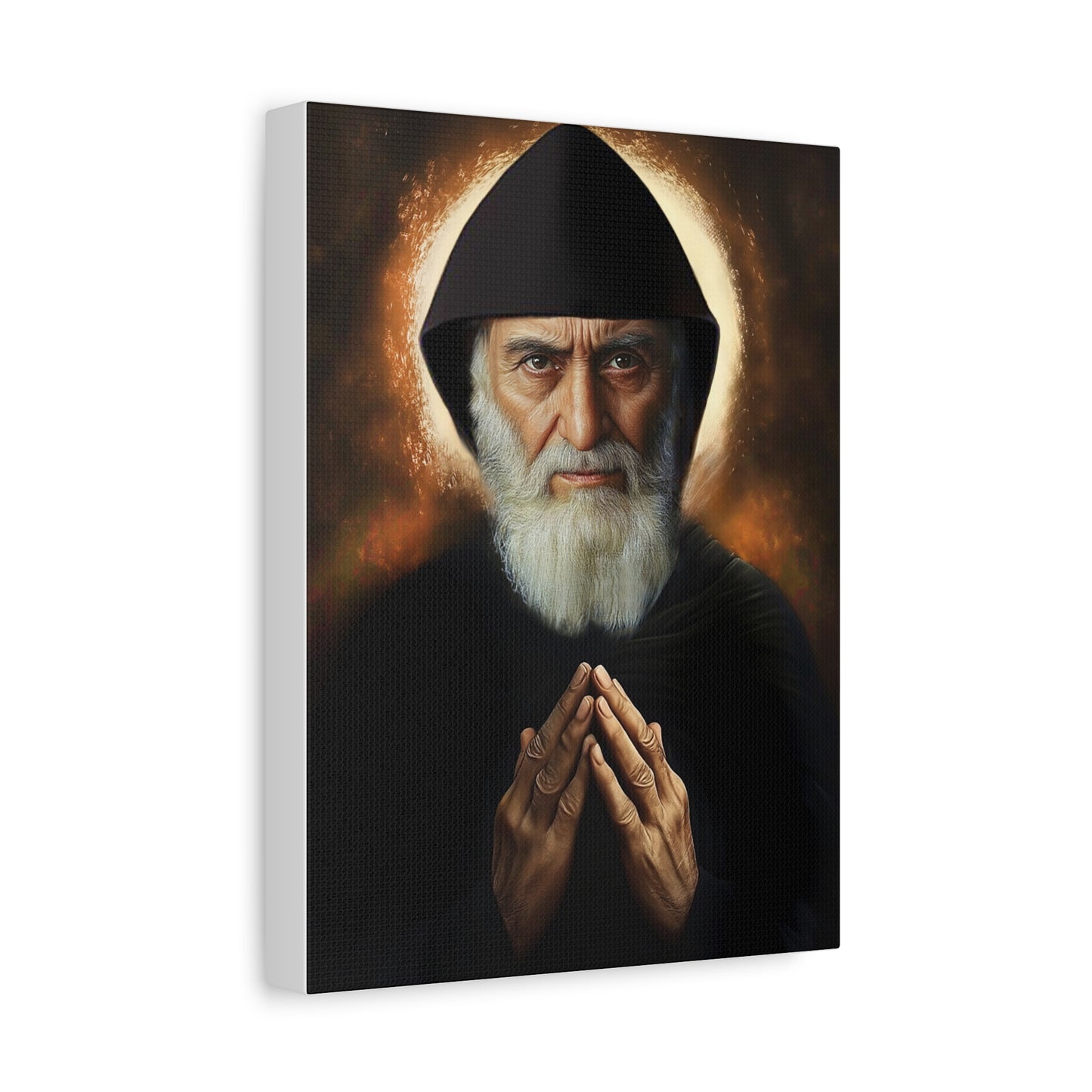 St. Charbel Makhlouf Catholic Canvas Wall Art, Christian Decor