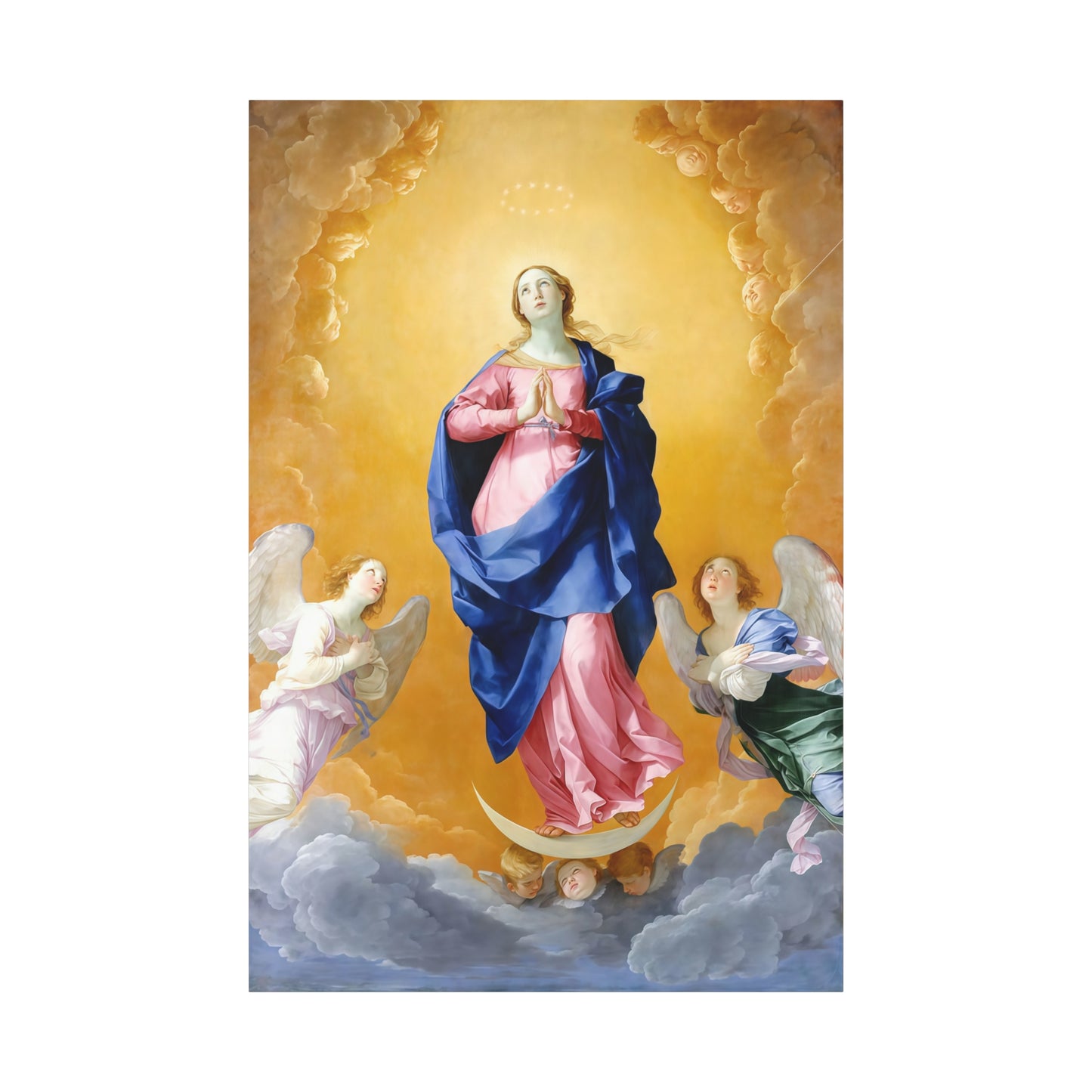 Ready To Hang - Mother Mary Immaculate Conception Our Lady Catholic Canvas Wall Art, Christian Decor