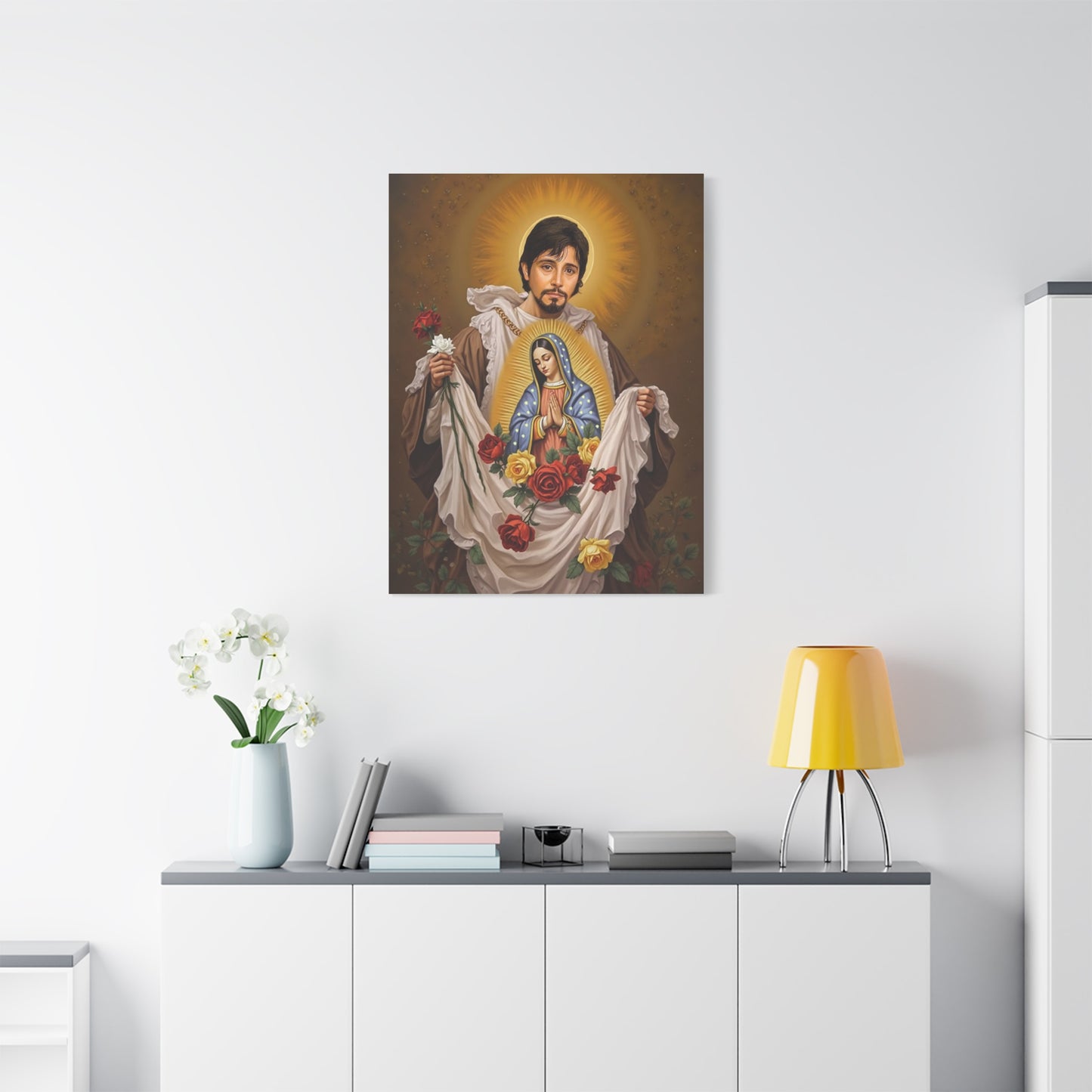 St. Juan Diego Catholic Canvas Wall Art, Christian Decor