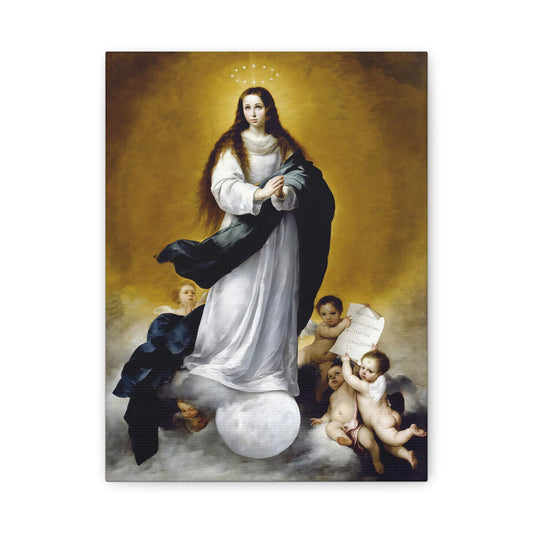 Ready To Hang - Mother Mary Immaculate Conception Catholic Canvas Wall Art, Christian Decor Ships from USA