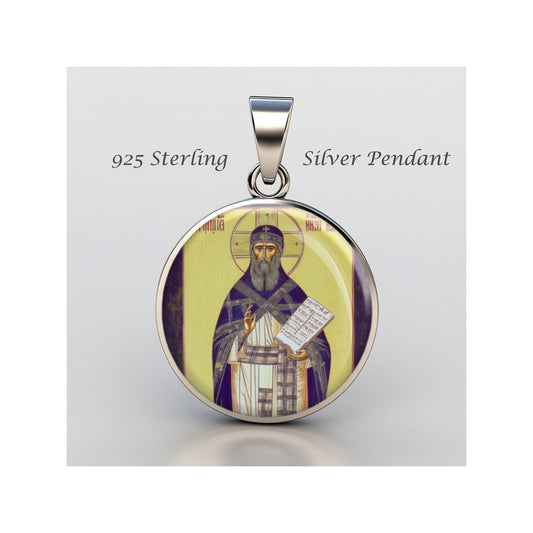 Saint Mark Bishop Of Ephesus Catholic sterling silver 925 Christian Medal Patron image 0