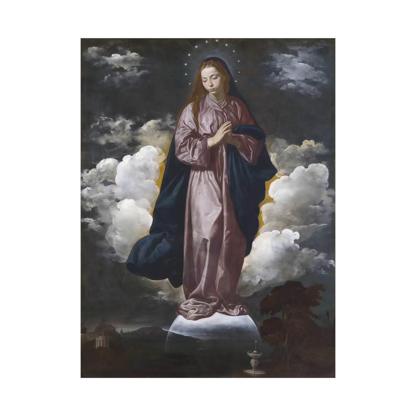 Ready To Hang - Mary Immaculate Conception Catholic Canvas Wall Art, Christian Decor