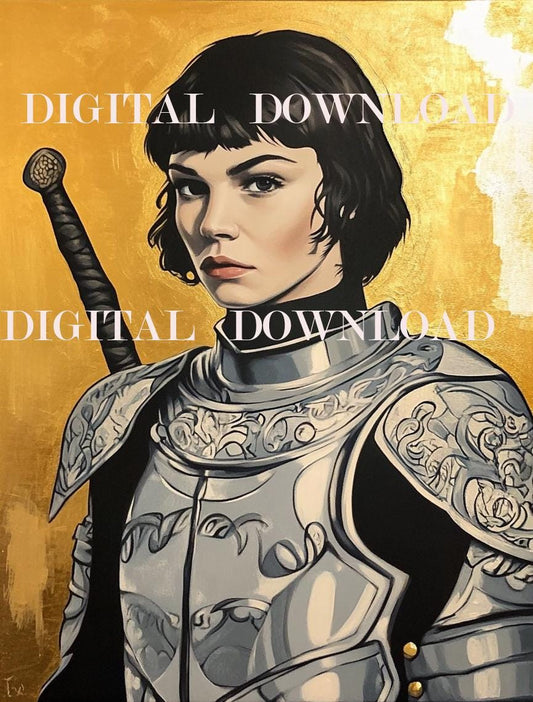 St. Joan of Arc Patron Saint of France Religious Art Digital Image image 0