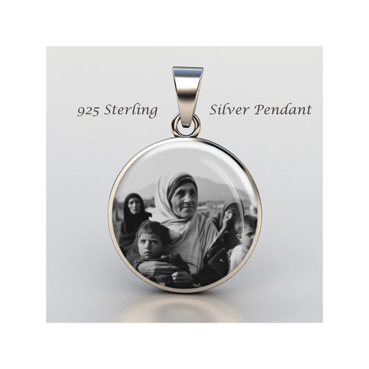 Saint Mother Teresa Catholic sterling silver 925 Christian Medal Patron Pendant image 0
