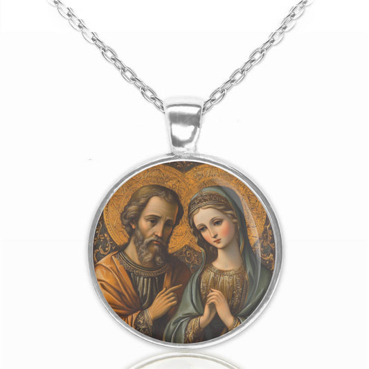 St. Joachim and Anne Necklace Medal Pendant