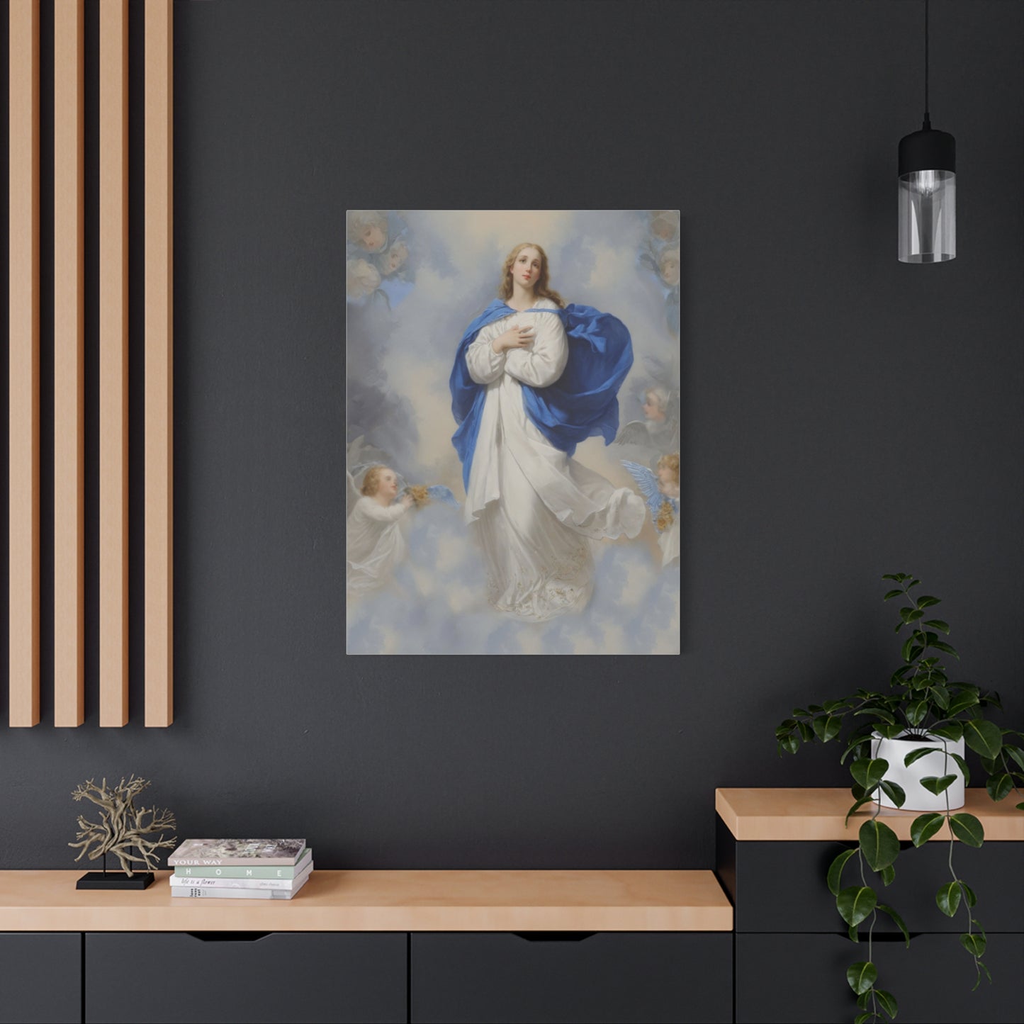 Ready to Hang - Mary Our Lady Assumption Catholic Canvas Wall Art, Christian Decor