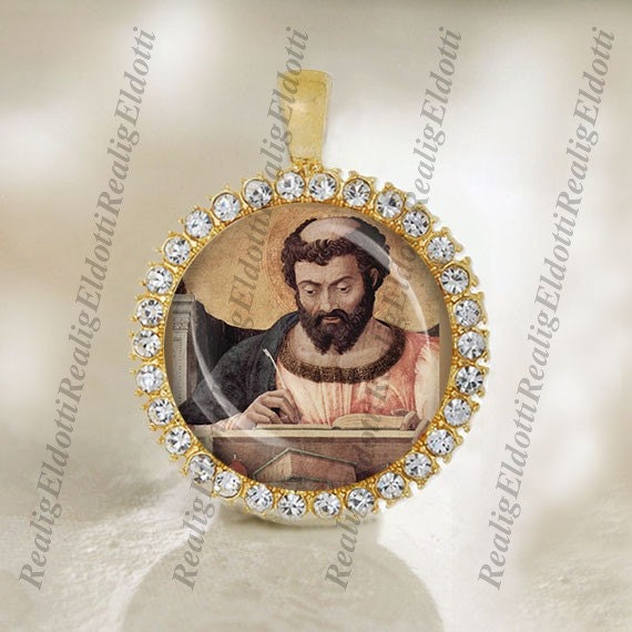 St. Luke Religious Jewelry Patron Saint Catholic Religious Medal Pendant /Charm