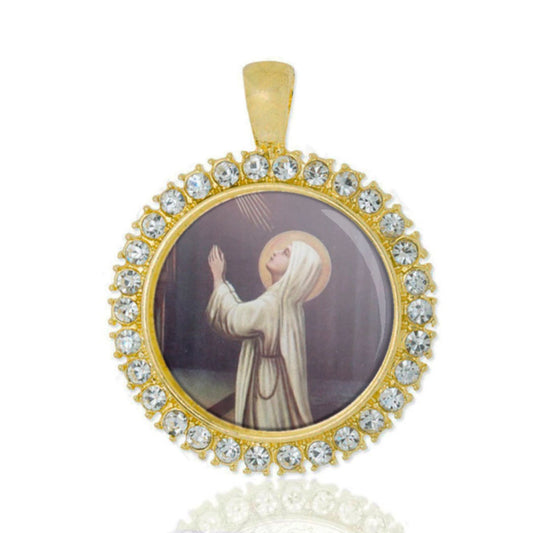 Blessed Imelda Lambertini medal Gold tone Pendant